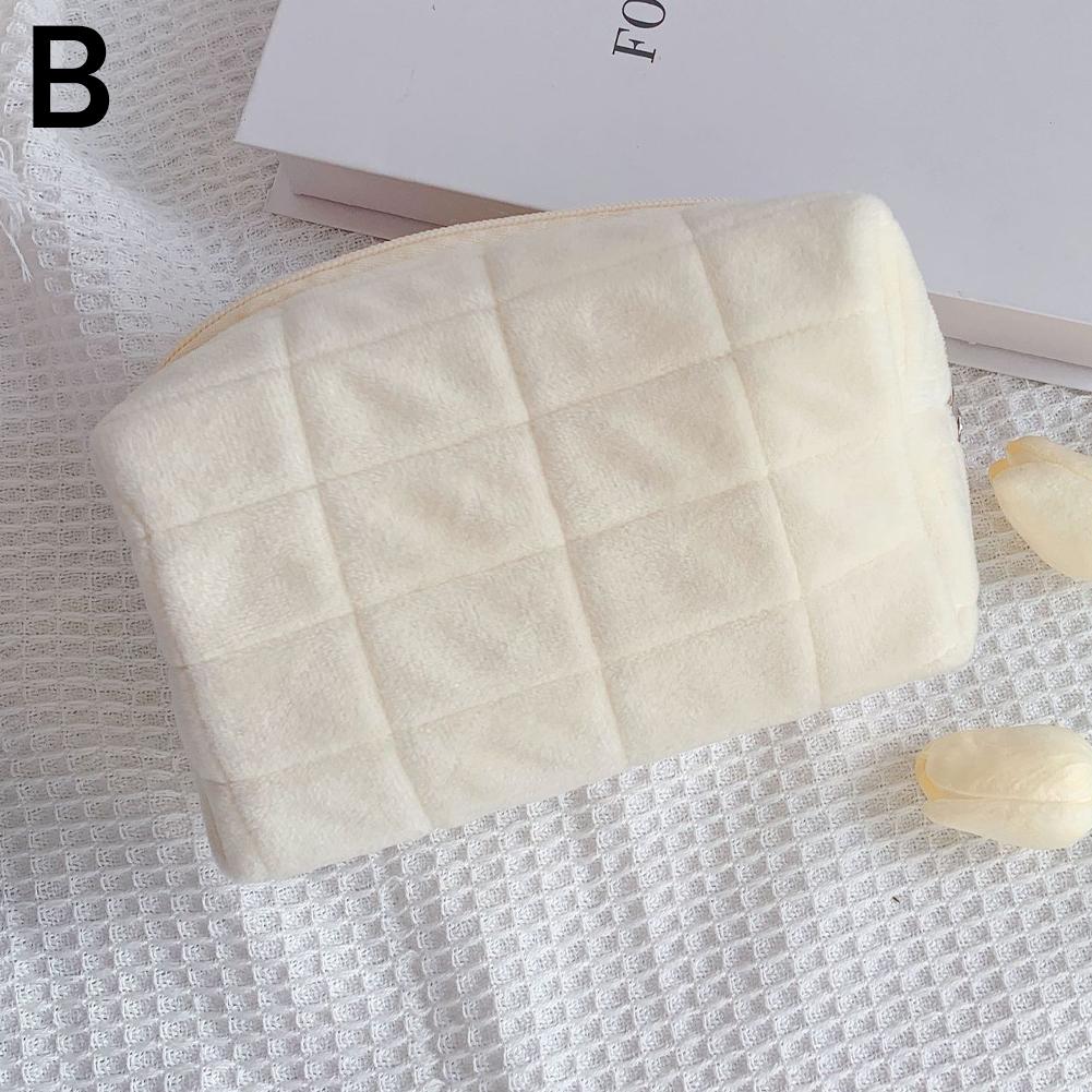 

Большая однотонная косметичка на молнии, симпатичная меховая косметичка для женщин, дорожная косметичка, косметичка, плюшевый мешочек для ручек