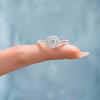 Luxury 925 Sterling Silver Classic Ring for Women Jewelry Simple Imitation Diamond Women's Ring Engagement Wedding Gift