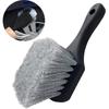Short Handle Tire and Wheel Brush for Car Rim, Soft Bristles for Gentle Washing, Efficiently Cleans Tires