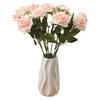 Artificial Silk Rose Bouquet For Wedding Decor Photography Props Use Home