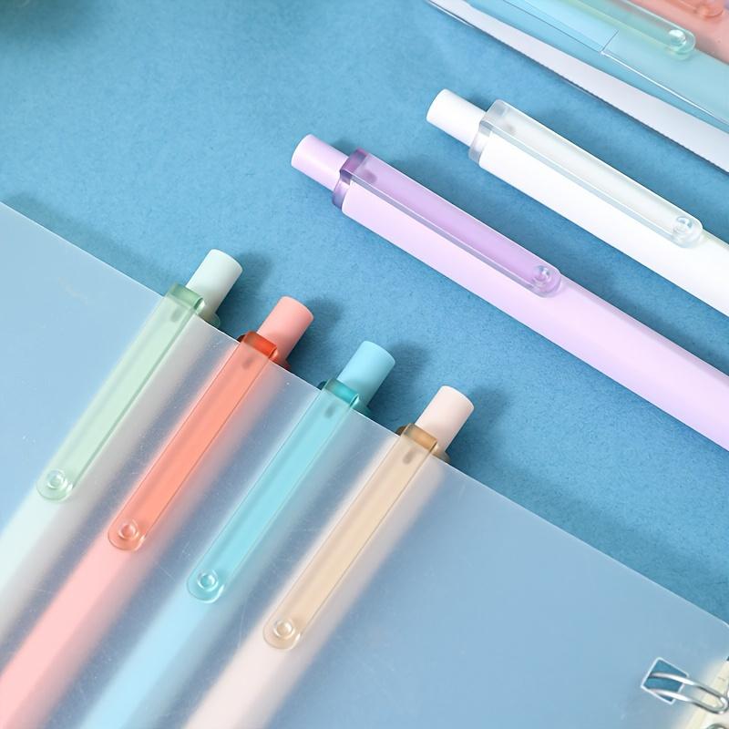 6 Pcs Simple Style  0.5mm Cartoon Pen Student Learning Writing Gel Pen School Cultural Supplies Gift (Black Ink)