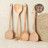 Non-stick Wooden Spatula: Natural, No Odor, Heat Resistant, Kitchen Safe, Won't Damage Pans
