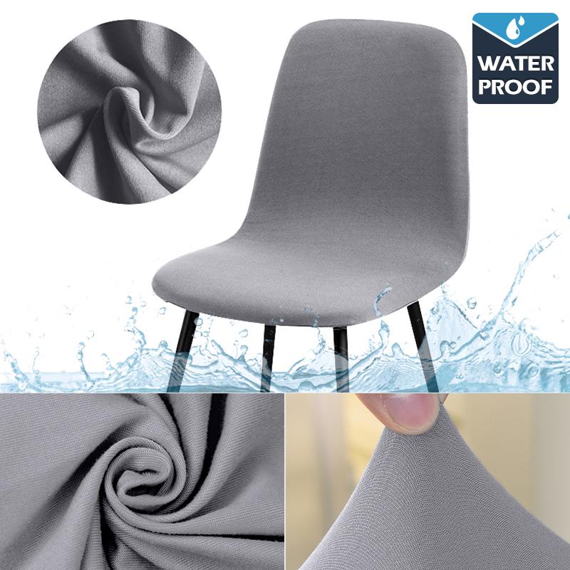 Waterproof Shell Chair Cover Short Back Chair Covers Adjustable Dining Room Seat Covers For Kitchen Home Furniture Protector