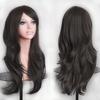 Soowee 70cm Lange Synthetische Perücken Rosa Lila Cosplay-Perücke Gewellt Halloween-Kostümhaar Kunsthaar für Damen