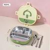 WORTHBUY 4/5 Compartment Portable Bento Lunch Box Microwave Safe Sealed 304 Stainless Steel Lunch Container Set For Kids Student
