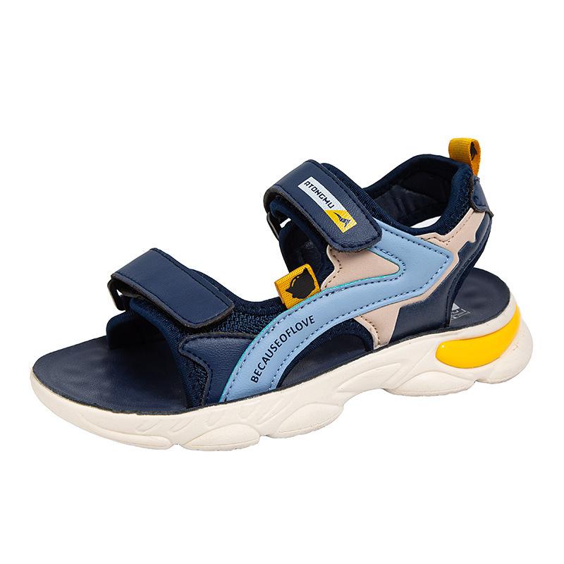 

New children s summer open-toed polyurethane soft-soled student sports sandals Korean version of boys and girls beach shoes tide 31 yards inner length 19.5CM