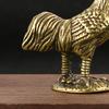 Unique Delicate Casting Cock Statue Standing Posture Miniature for Office