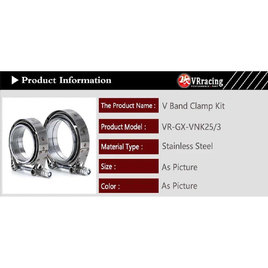 2.5" 3.0" V Band Exhaust Clamp Exhaust Male And Female Flange Vband Clamp V-Band Muffler Clamp 63mm 76mm