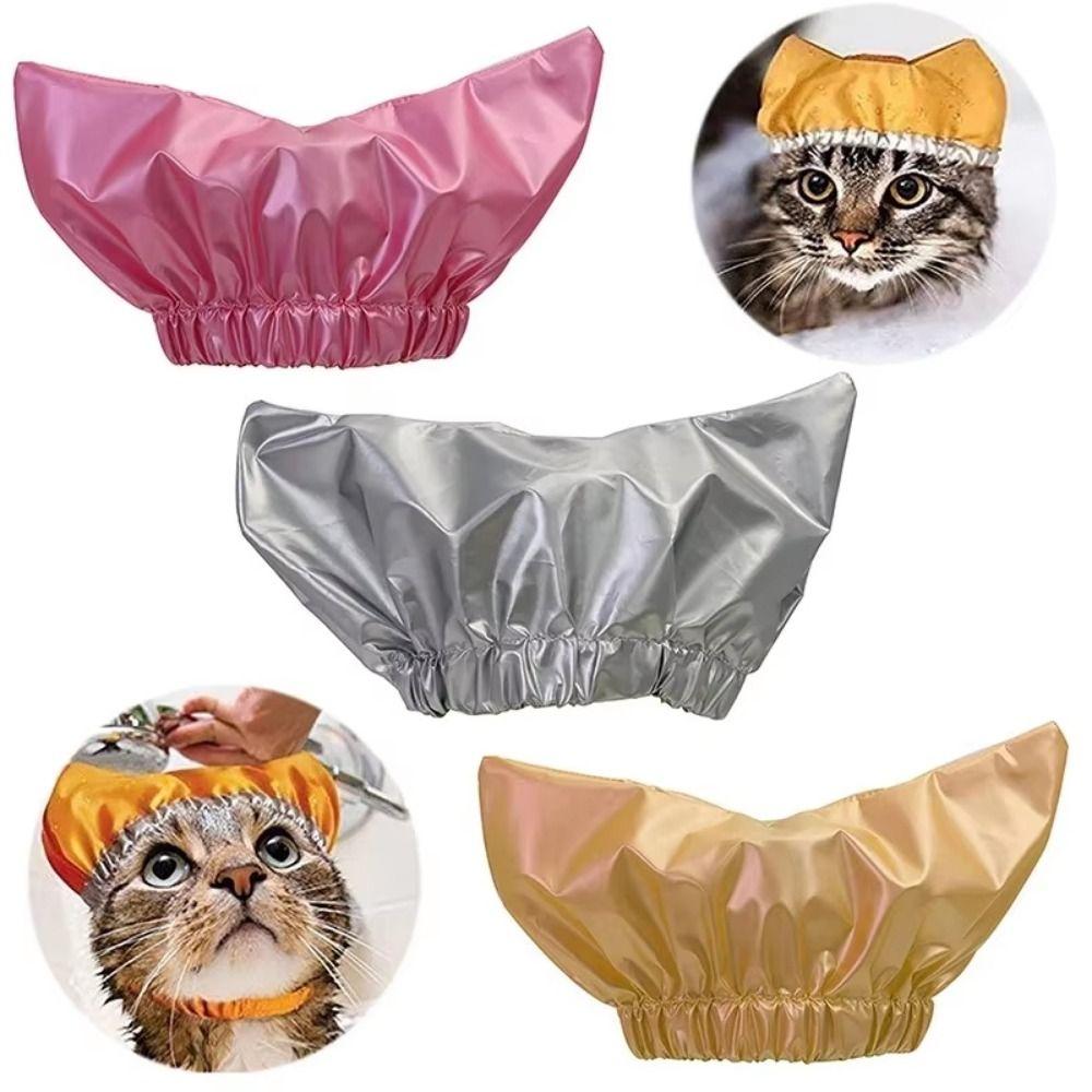 Reusable Pet  Bathing Cap Adjustable Rubber Band Ear Protection Pet Cap Dog Earmuffs  Pet Lover