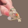Decorative Rhinestone Brooch Sparkly Bird Butterfly Leaves Lapel Pin Women