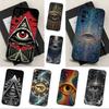 Illuminati Art Eye Occult Phone Case For Samsung Galaxy A73,31,32,72,41,J7,8,9,53,52,71,22,Note Soft Black Silicone Cover