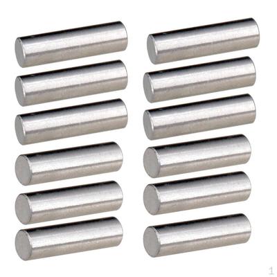 12 Pieces Alnico 5 Pickup Polepiece Slug Rods 18mm for Electric Guitar
