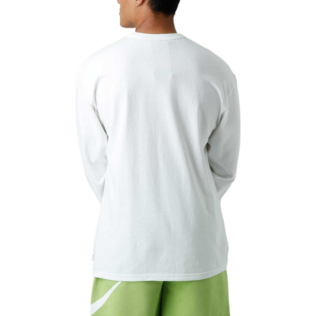 Nike Embroidered Logo Crew Neck Long Sleeve T-Shirt Men White DO7390-100