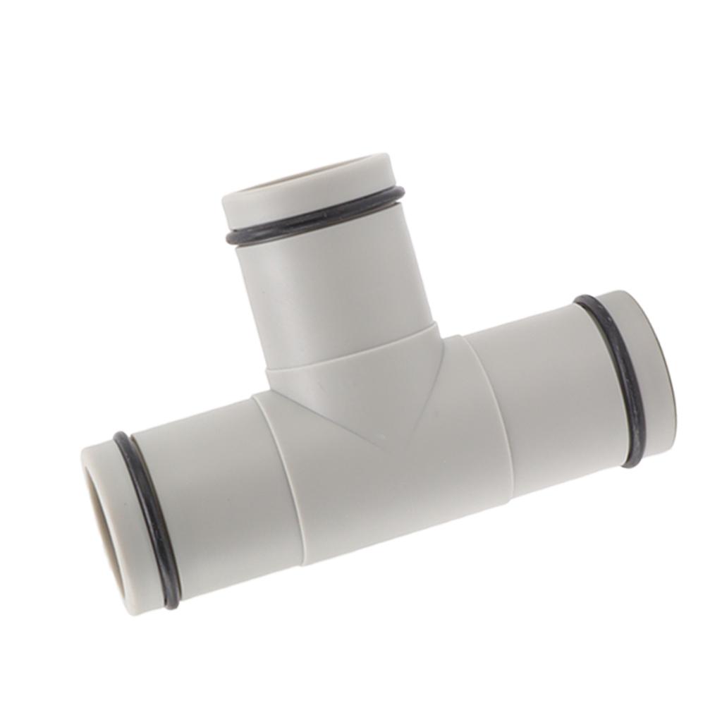 T Shape Hose Plunger Valve 1.25 Inch Plastic Dual Split Hose Plunger Valve for Above Ground Swimming Pool