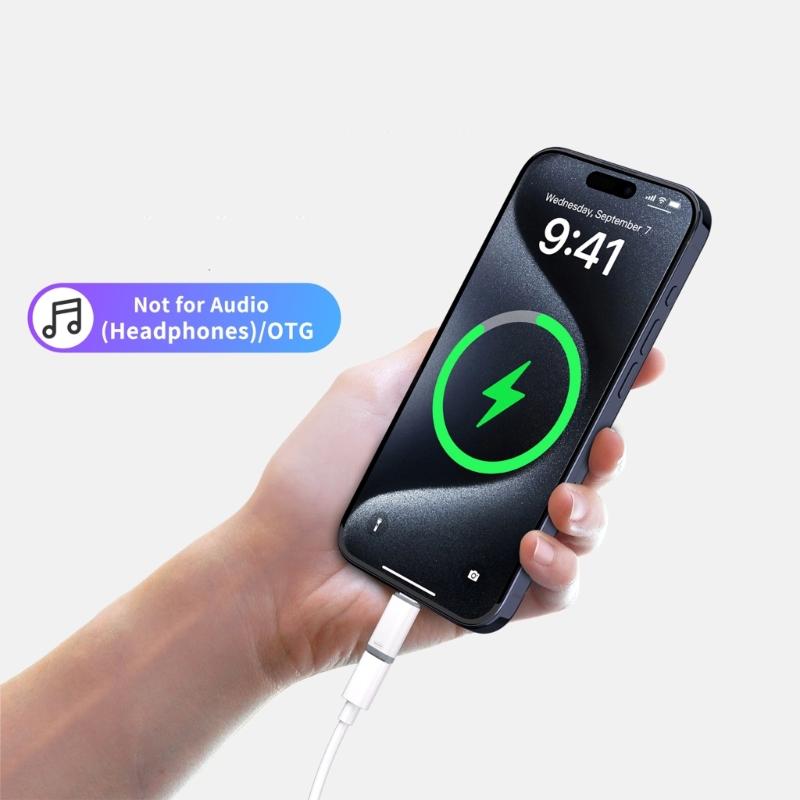 Phone  to USB C Adapter Lighting Aluminum Charger Adapter Fast Charging & Data Transfer Easy to Carry for Phone  16