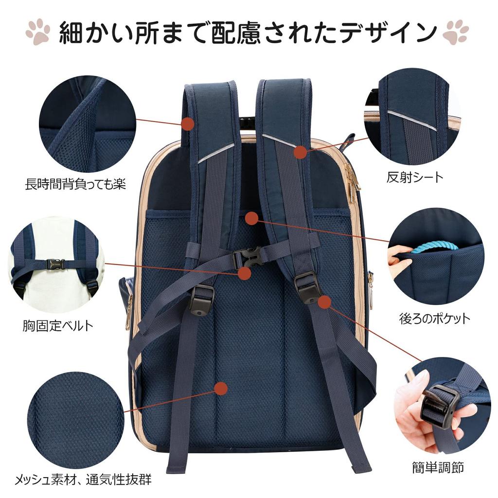 WinSun Expandable and Foldable Dog and Cat Carrier Backpack for Small and Medium Spacious and Portable Pet Carrier Backpack for Dogs and Perfect for