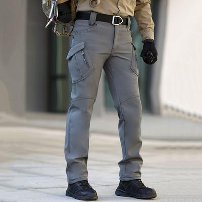 Winter Soft Shell Military Tactical Pants Men Waterproof Warm Fleee Lined Cargo Pants Casual Windproof Hiking Ski Snowboarding Snow Outdoor Trousers