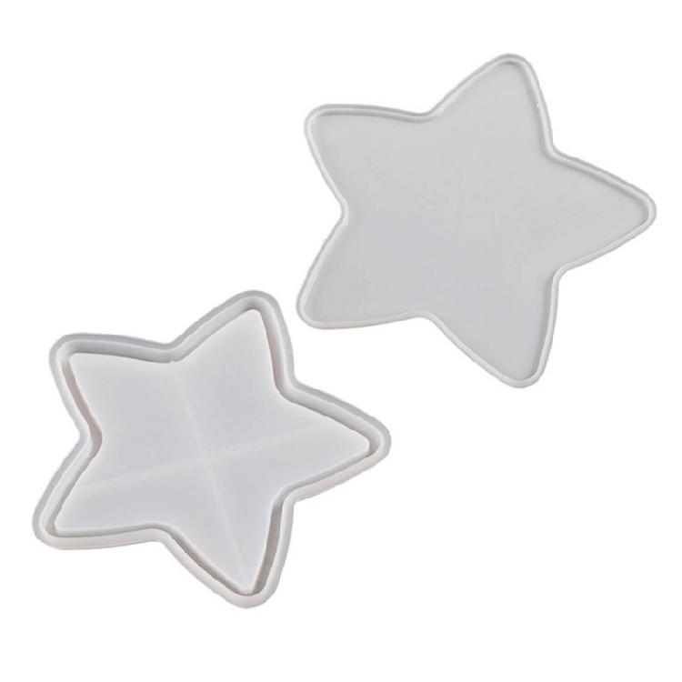 Heart Round-Star Silicone Resin Mold Coaster Shaker Epoxy Molds Quicksand