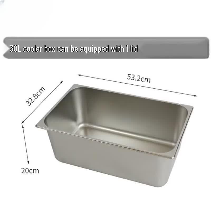 HCNRC Stainless Steel Food Pan with Lid