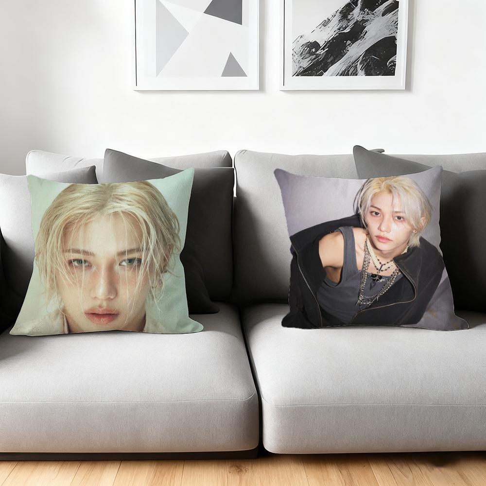 Cushion Cover Silky Short Plush Home Sofa Cushion Cover - Invisible Zipper Home Decoration Cool Boy Felix