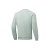 Li Ning Fitness Series Logo Splicing Round Neck Long Sleeve Knitted Sports Sweatshirt Men Sweatshirt Water-Gray-Green AWDU915-3