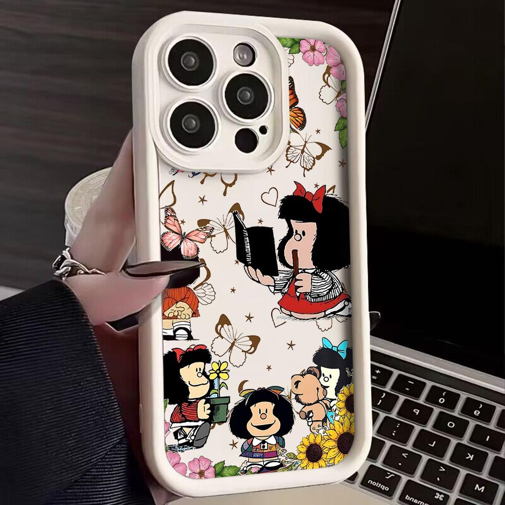 

HOT Cartoon M-Mafaldas Phone Case for Samsung S26 S25 S24 S23 S22 S21 S20 F06 M16 Note 20 FE Plus Ultra 4G 5G Soft Silicone TPU Samsung S25 Ultra 5G