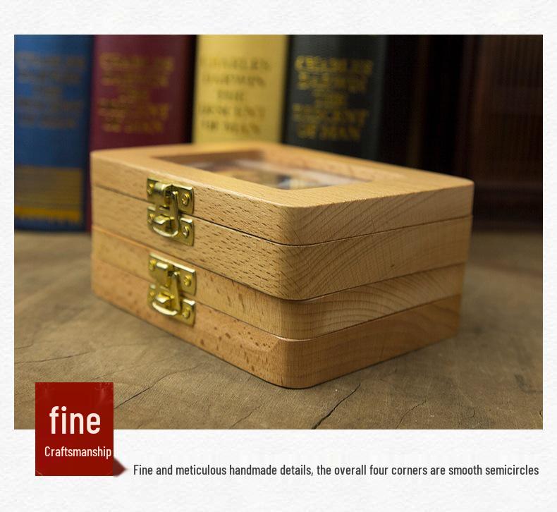 Hölzerne Milchzahndose & Fotorahmen für Jungen und Mädchen - Aufbewahrung zur Erinnerung für Milchzähne und Lanugo