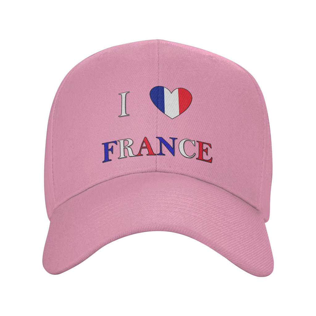 Ich liebe Frankreich Lässige Baseballkappe Sommer Trucker-Kappe Verstellbar Outdoor-Sport Snapback-Kappe Unisex Unisex Baseballkappen