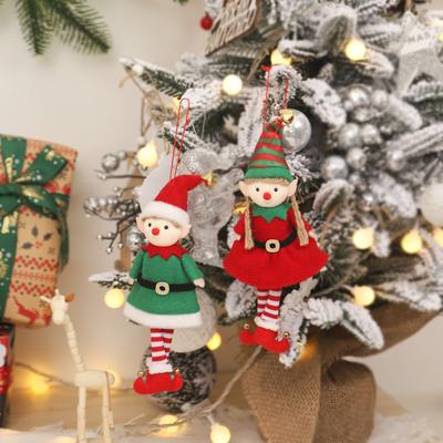 Noel Süslemeleri Karikatür Çift Kemer Elf Bebek Kolye Noel Ağacı Kolye Sahne Dekorasyon Sahne