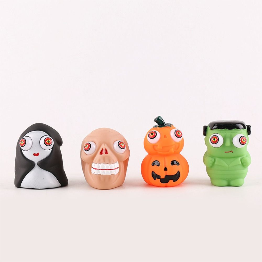 Sensory Toys Halloween Eye-popping Toy Slow Rebound Pumpkin Ghost Head Squeeze toy   Adult Gifts