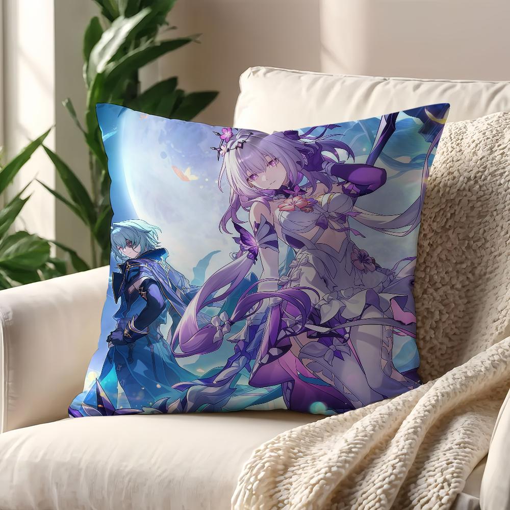 Game Castorice Game Honkai Star Rail cushion cover Pillow Cover Decoration Room Home Sofa living Office Car Nordic Simplicity