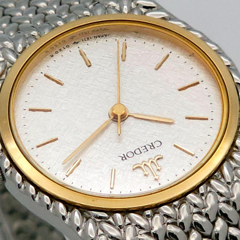 Used Good condition SEIKO Credor 1271-0060 QZ operation item 18KT bezel