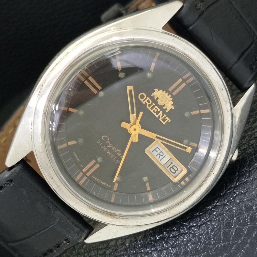 

VINTAGE ORIENT AUTOMATIC 46941 JAPAN MENS ORIGINAL DIAL WATCH a500358-2 R151b-a500358