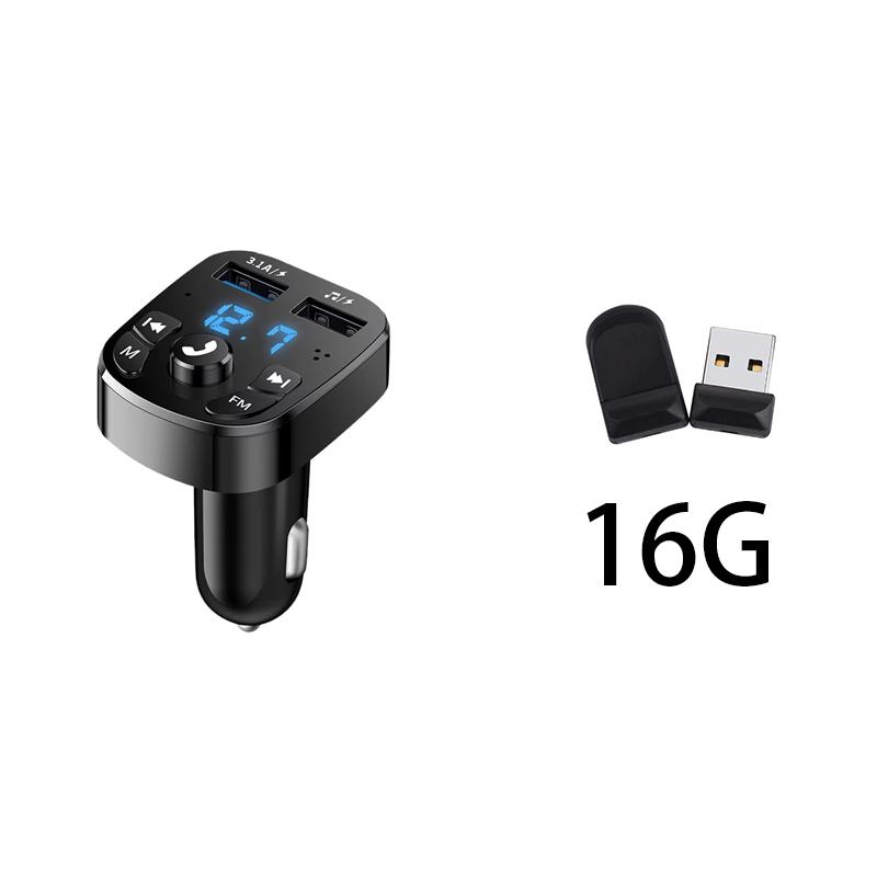 1/2PCS Car Mp3 Player Dual Usb Fast Charger Fm Bluetooth Receiver Bluetooth Compatible 5.0 Fm Transmitter Usb Flash Drive