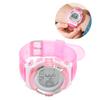 Digital Chronograph Watch Girls Student Electric Waterproof PU Strap for Swimming Sports with Colorful Night Light Alarm
