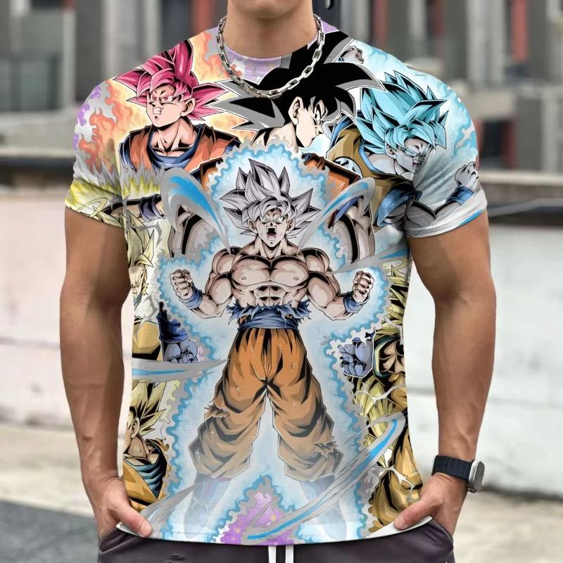 2026 Summer Dragon Ball T Shirt Kids Tops Tee Anime Figures Son Goku Super Saiyan T-shirt Boys T-shirts Children Short Sleeve