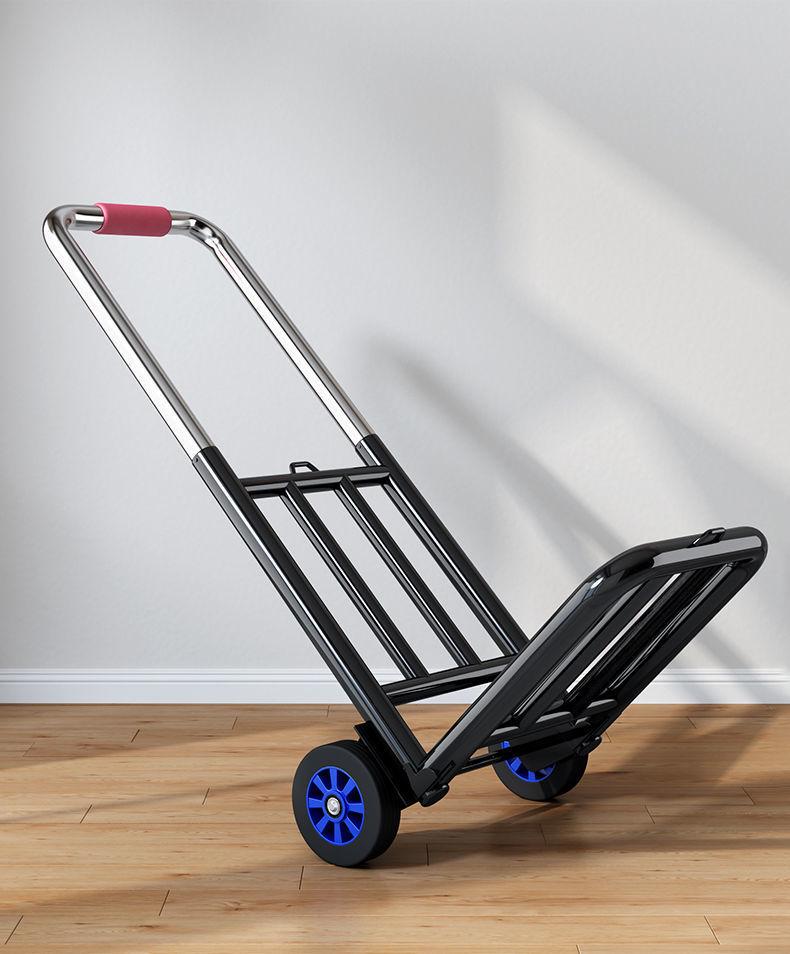 Compact Folding Hand Trolley - Portable Luggage and Cargo Cart for Home and Shopping