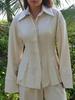 2026 Spring/Summer Simple Loose Linen Women's Shirt - Middle East Europe America