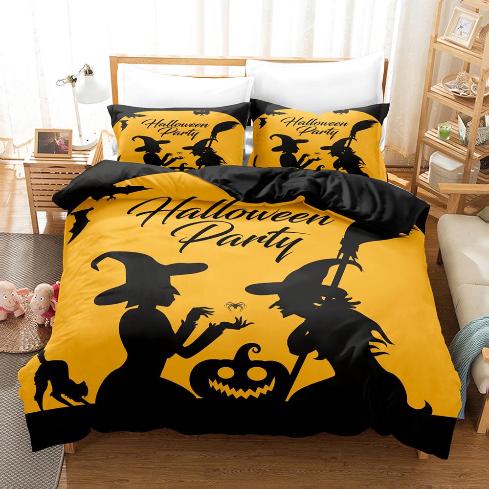 

Printed Pumpkin Duvet Cover With Pillowcases, Thanksgiving Theme Bedding Set, Queen Size Bedset, Harvesting Holiday, Halloween EU single(135x200cm)
