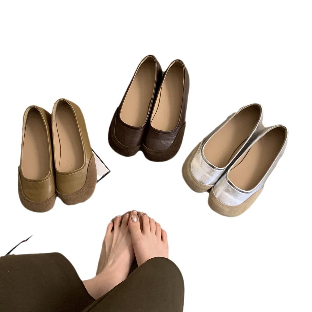Zapatos planos casuales para mujer, antideslizantes, cómodos, de caña baja, de ballet, ligeros, para trabajar, sin cordones, para caminar, suaves y elegantes
