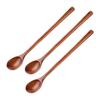 6 Pcs Wooden Mixing Spoons Kitchen Soup Serving Spoons Long Handle Cooking Spoons For Kitchen Stirring Serving Cooking-B61B