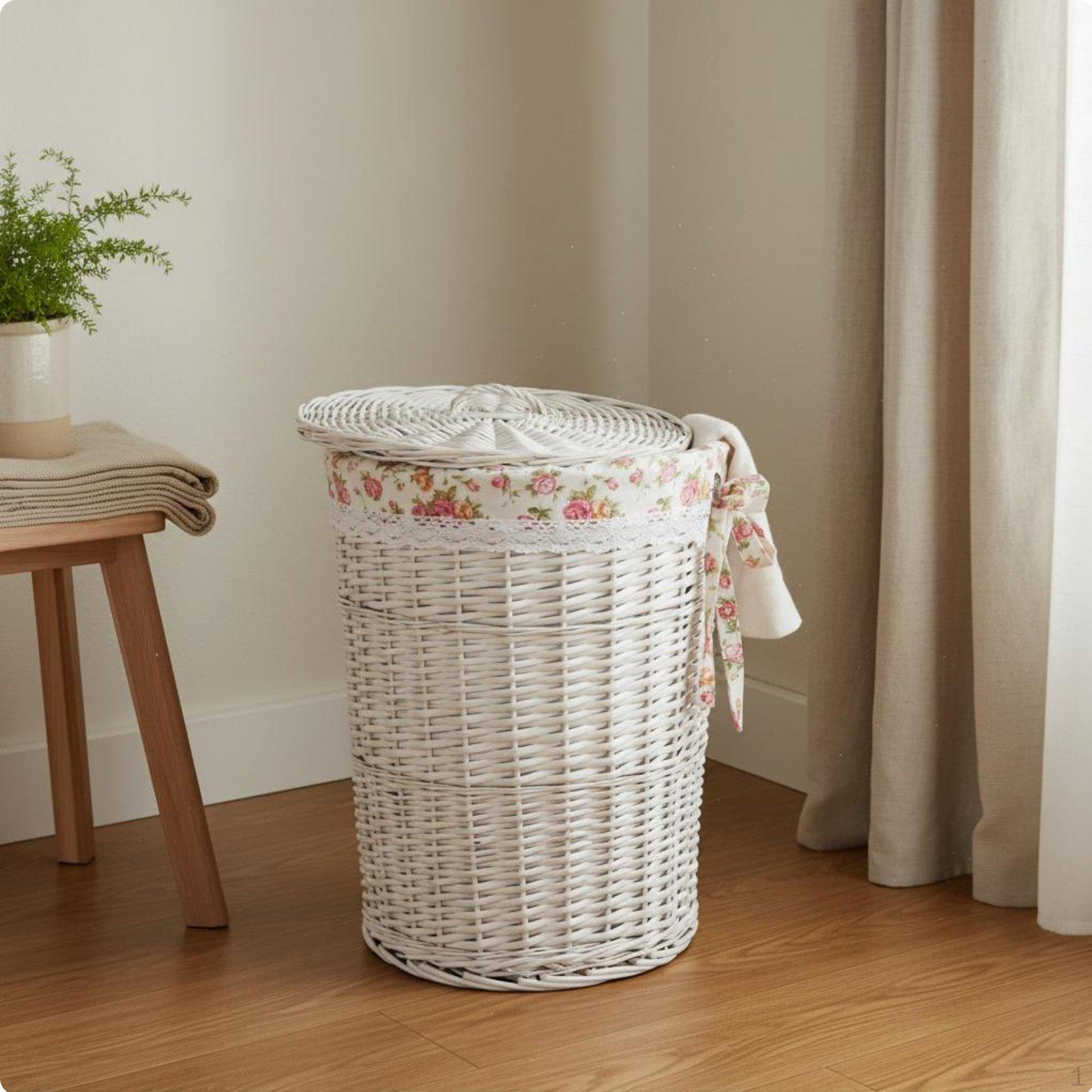 Bamboo Basket Natural Material Handwoven Rattan