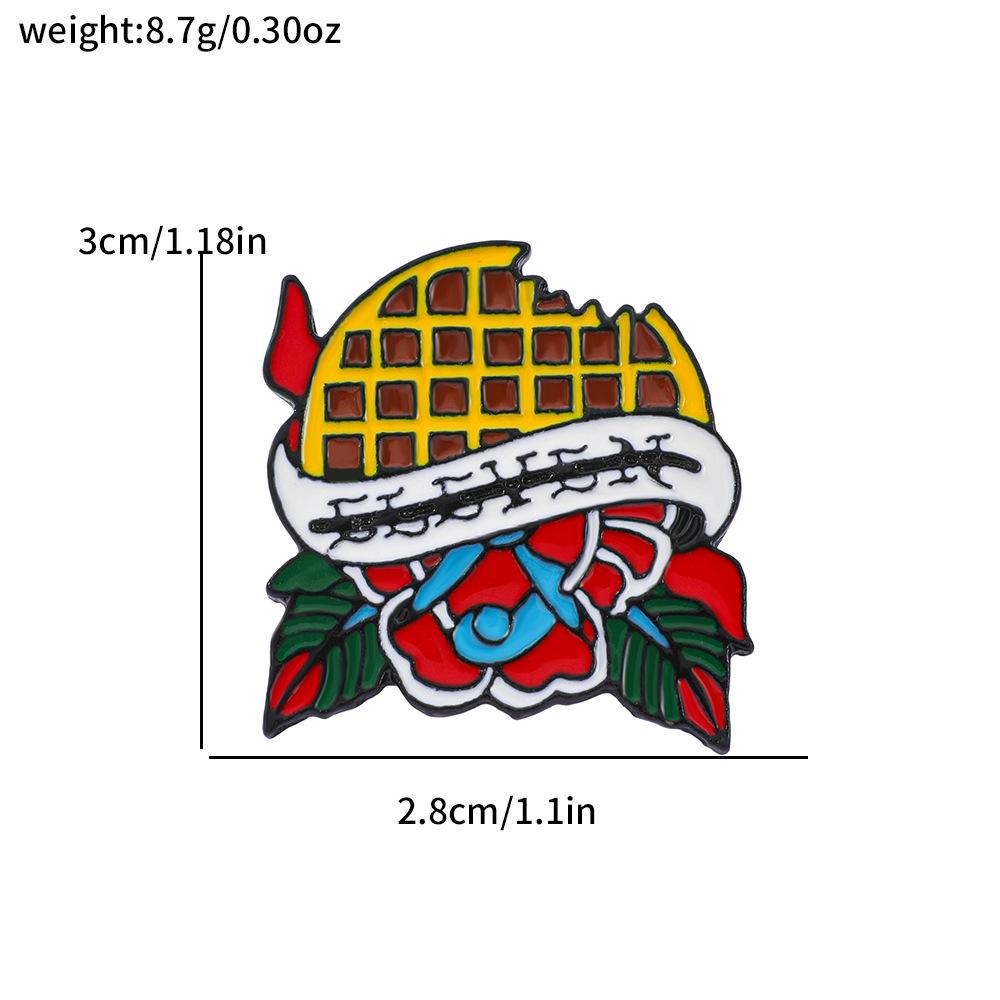 New American TV Stranger Things Metal Badge Cannibal Flower King Flower Alloy Brooch Accessories Pin Bag Decoration