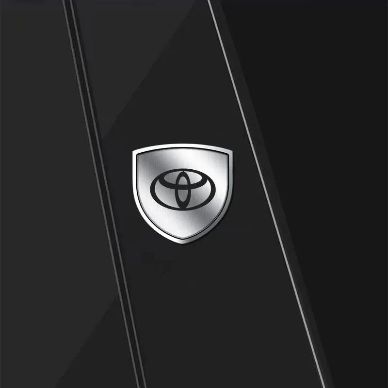1Pcs 3D Metal Auto Door Shield Emblem Car Body Badge Sticker Styling for Toyota TRD Camry Corolla Yaris Chr Auris Avensis T25