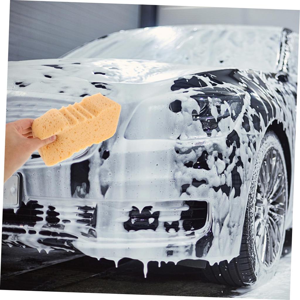 Generisch 2 Stück Autowaschschwamm Großer Zelluloseschwamm Reinigungsschwamm Keramikschwamm Reifen