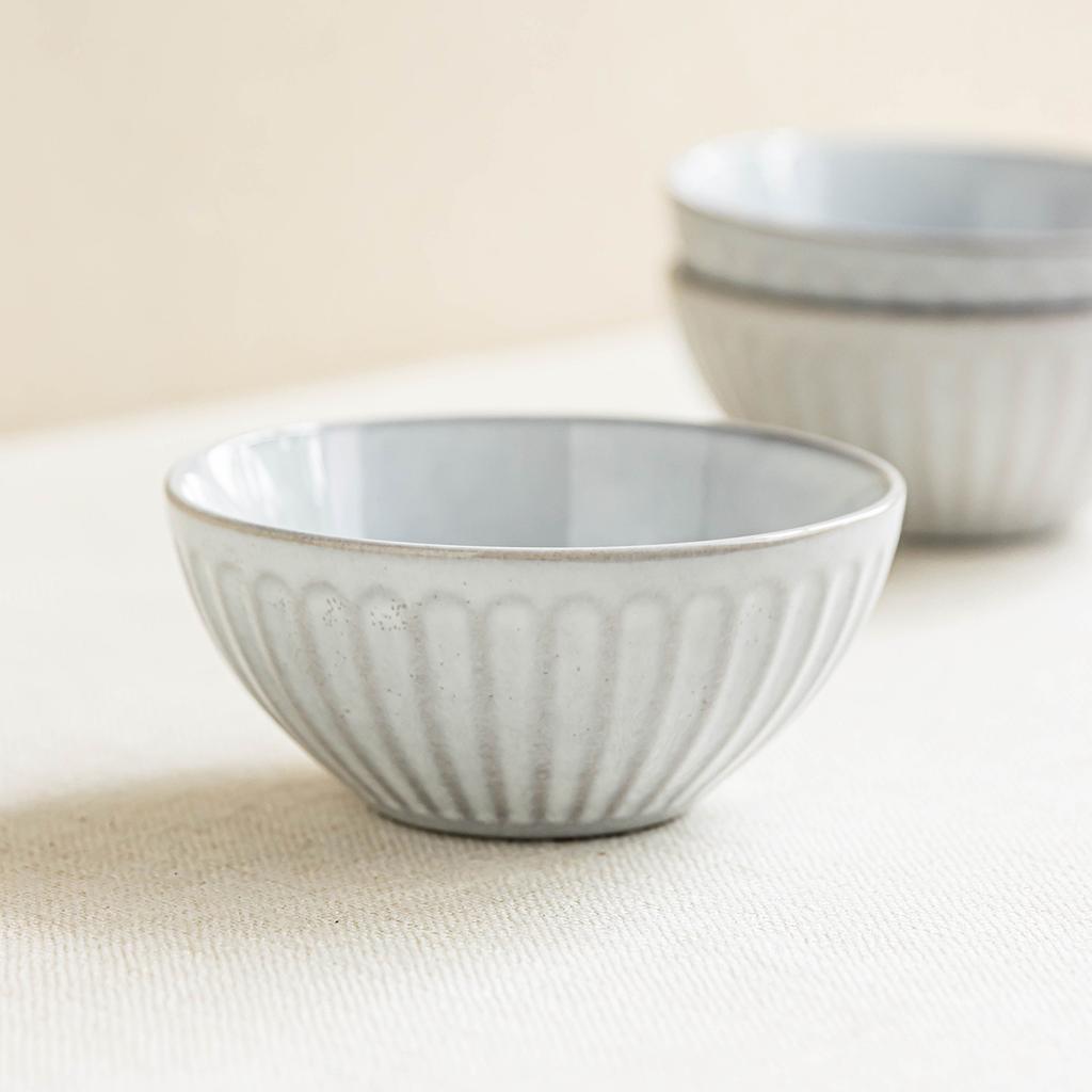 Minimalist Style Salad Bowl Embossed Ceramic Bowl Household Noodle Bowl Vegetable Bowl Tableware Round Bowl Big Rice Bowl Fruit Bowl