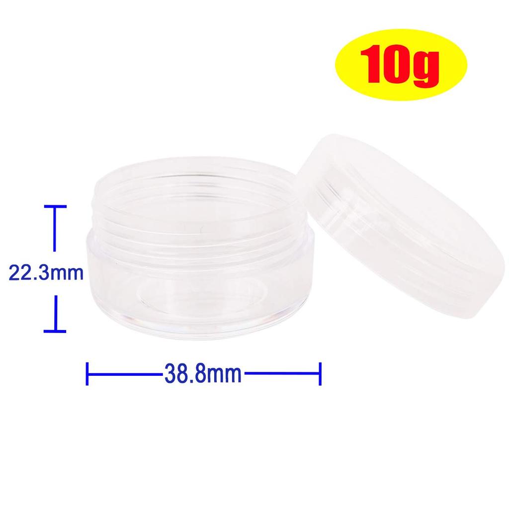 Wopanxye Cream Cream Cosmetic Refill Lip Small Cream Handmade Cosmetic Set of Clear Storage Small Transparent White Lid Included Container, Jar,