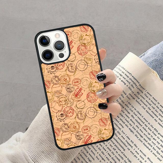 Passport Travel Stamps Phone Case For iPhone 17 Air 16 Pro Max 15 14 Plus 12 13 Soft Bumper Shell Cover Coque