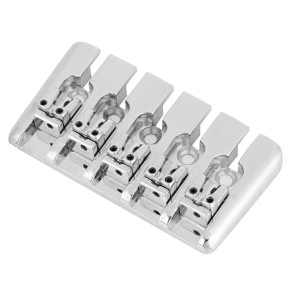 5 String Electric Bass Guitar Saddle Set with 5 Screws Wrench Repair Parts