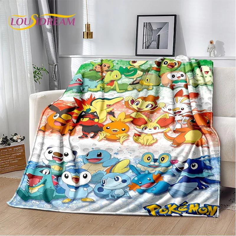 Japanese Pokemon Cute Cartoon Soft Flannel Blankets,Throw Blanket Comfortable Blanket for Picnic Beds Sofa Home Bedroom Kids